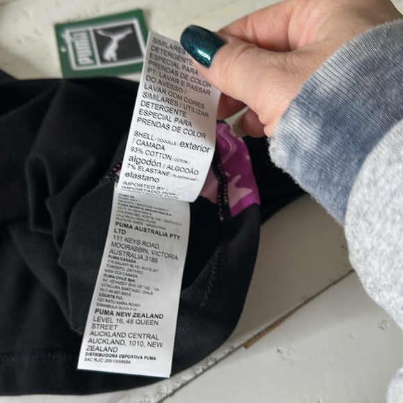 Puma size large cotton black and pink, hypnotized bralette , NWT - Picture 12 of 12